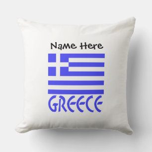Greece and Greek Flag Personalised Cushion