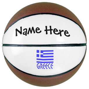 Greece and Greek Flag with Your Name Basketball