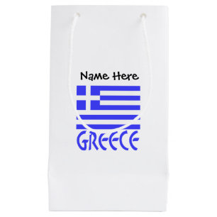 Greece and Greek Flag with Your Name Small Gift Bag