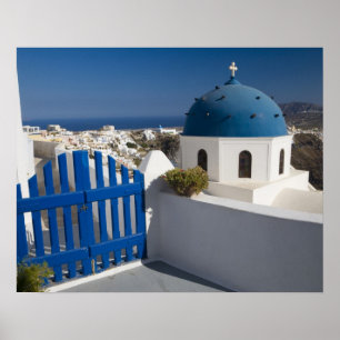 Greece and Greek Island of Santorini from the Poster
