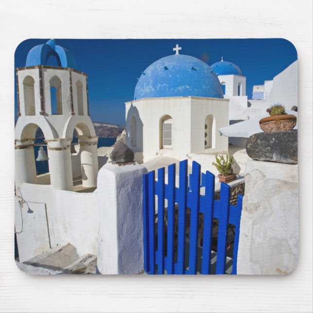 Greece and Greek Island of Santorini town of Oia 3 Mouse Mat (Front)