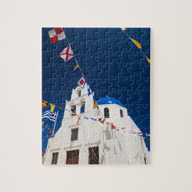 Greece and Greek Island of Santorini town of Oia 4 Jigsaw Puzzle (Vertical)