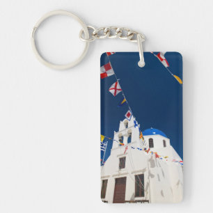 Greece and Greek Island of Santorini town of Oia 4 Key Ring