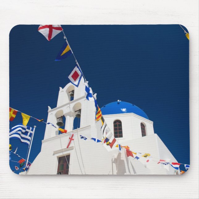 Greece and Greek Island of Santorini town of Oia 4 Mouse Mat (Front)