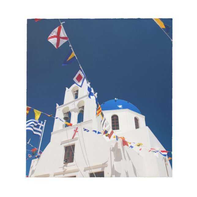 Greece and Greek Island of Santorini town of Oia 4 Notepad (Front)