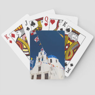 Greece and Greek Island of Santorini town of Oia 4 Playing Cards