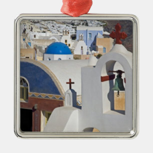 Greece and Greek Island of Santorini town of Oia 5 Metal Tree Decoration
