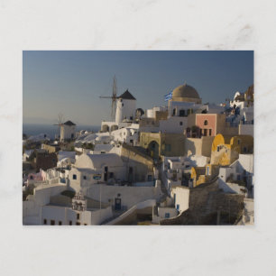 Greece and Greek Island of Santorini town of Oia Postcard