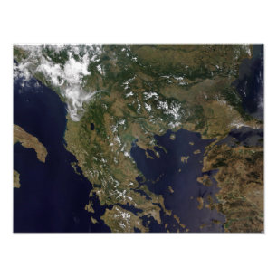 Greece and its surrounding countries photo print