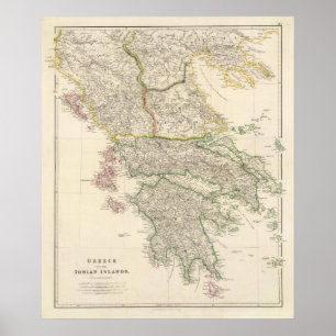 Greece and the Ionian Islands Poster