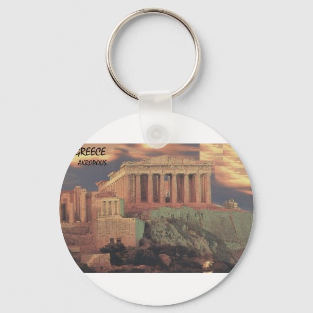 Greece Athens Parthenon Clouds (St.K) Key Ring (Front)