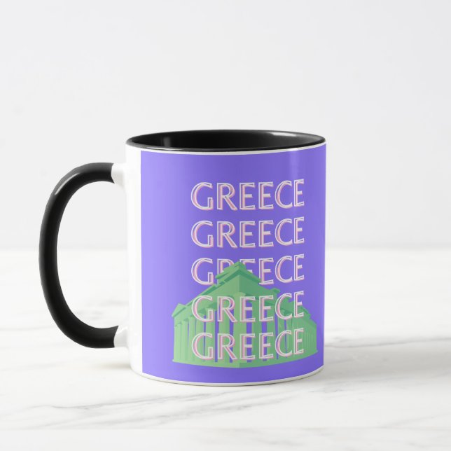 Greece, Athens Travel Art Mug (Left)