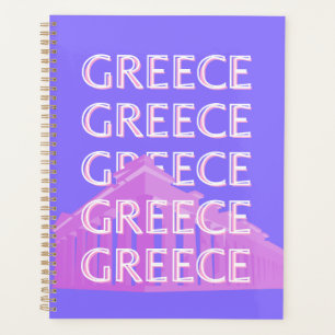 Greece, Athens Travel Art, Retro Travel Art Planner