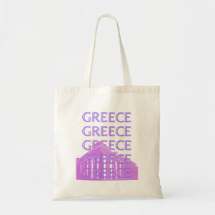 Greece, Athens Travel Art, Retro Travel Art Tote Bag