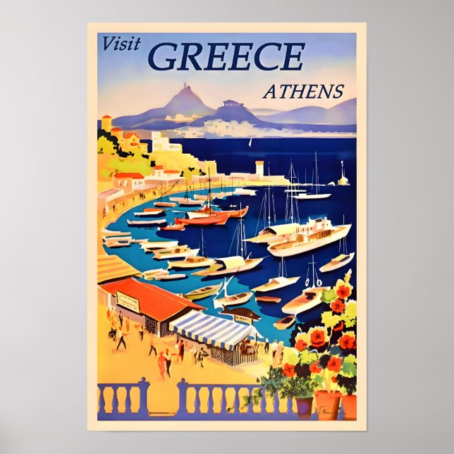 Greece-Athens Travel Poster (Front)