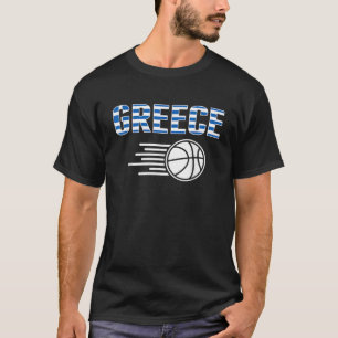 Greece Basketball Lovers Jersey Greek Flag Summer  T-Shirt