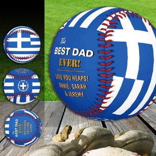 Greece Best Dad, patriot Dads, Greek Flag Baseball