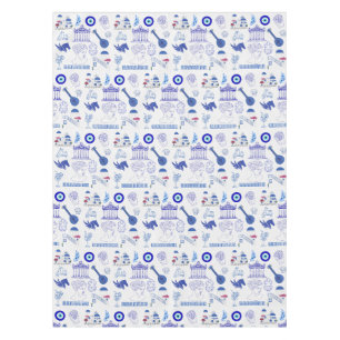 Greece Blue and White Tablecloth