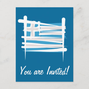 Greece Brush Flag Invitation