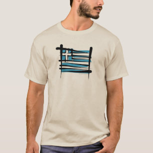 Greece Brush Flag T-Shirt