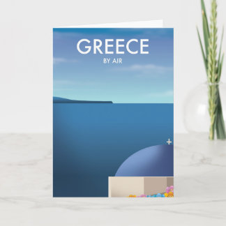 Greece By Air travel Holiday Card
