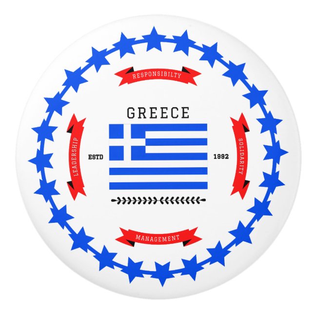 Greece Ceramic Knob (Front)