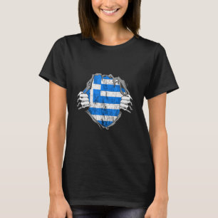 Greece Chest Greek Pride History Of Greece Flag Gr T-Shirt