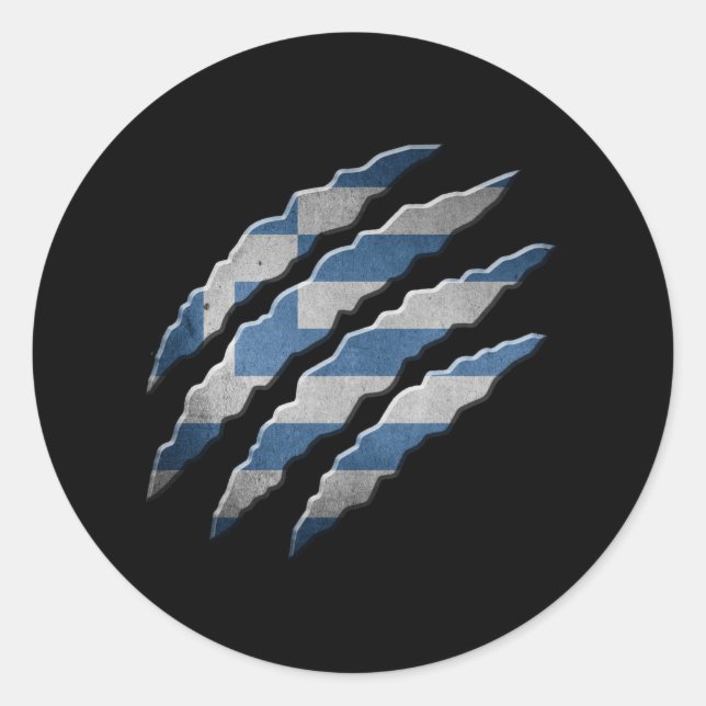 Greece Classic Round Sticker (Front)