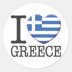 Greece Classic Round Sticker