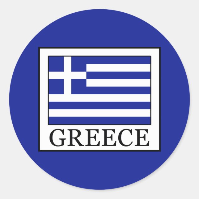 Greece Classic Round Sticker (Front)