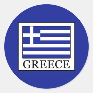 Greece Classic Round Sticker