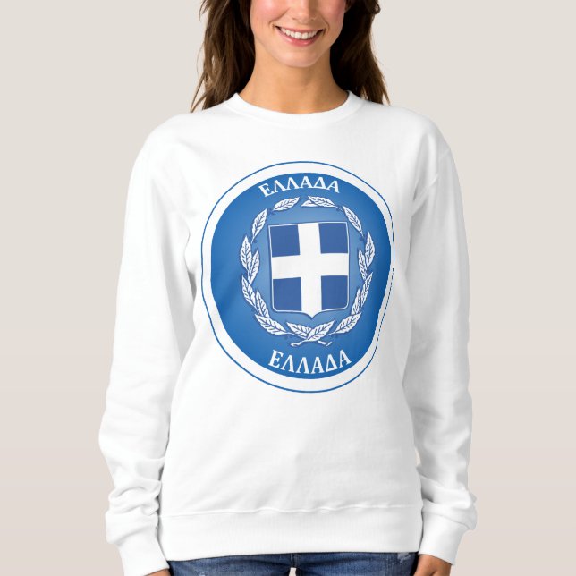 Greece Coat of Arms Circle Shape  Sweatshirt (Front)
