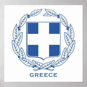 GREECE- Coat of Arms Poster
