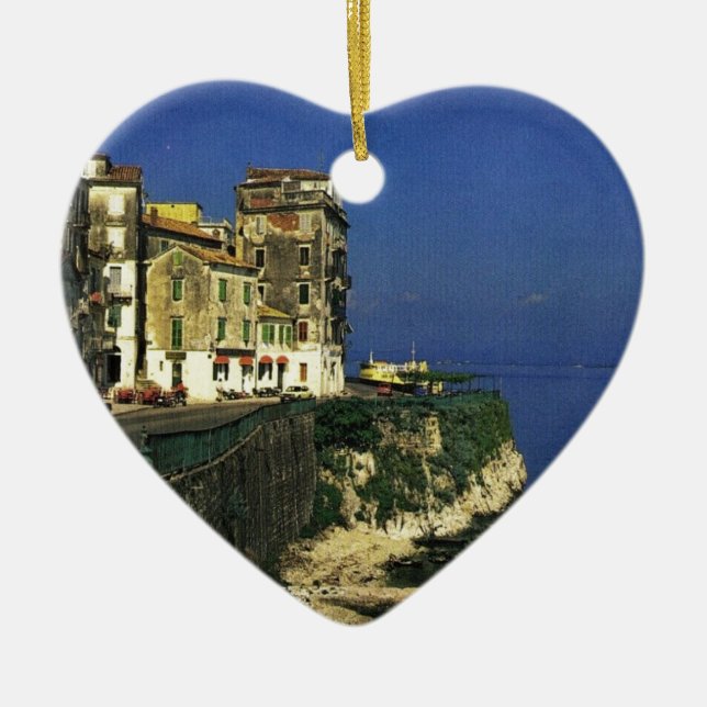 GREECE- Corfu -angie-.JPG Ceramic Tree Decoration (Front)