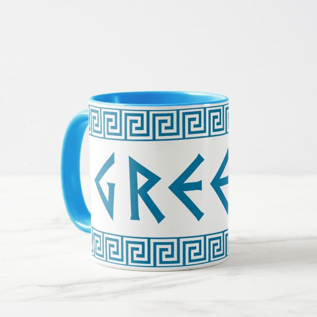 greece country nation text name symbol greek trave mug (Front Left)