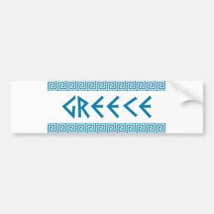 greece country symbol name text greek bumper sticker