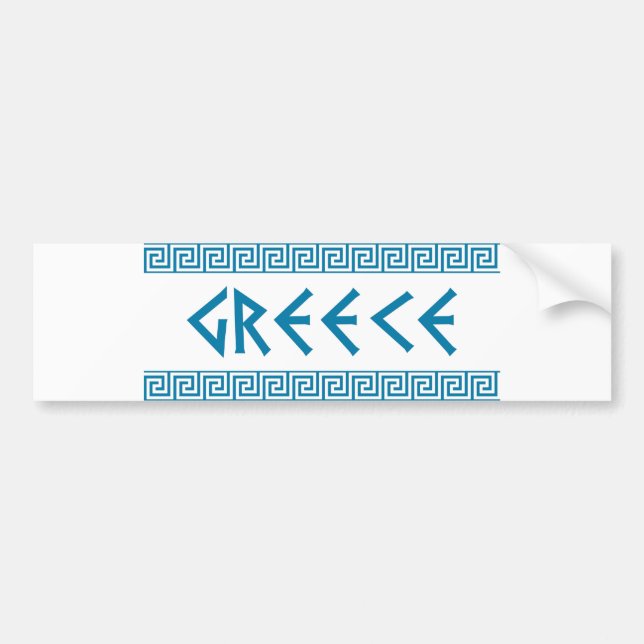 greece country symbol name text greek bumper sticker (Front)