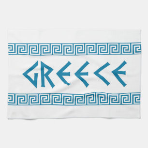greece country symbol name text greek tea towel