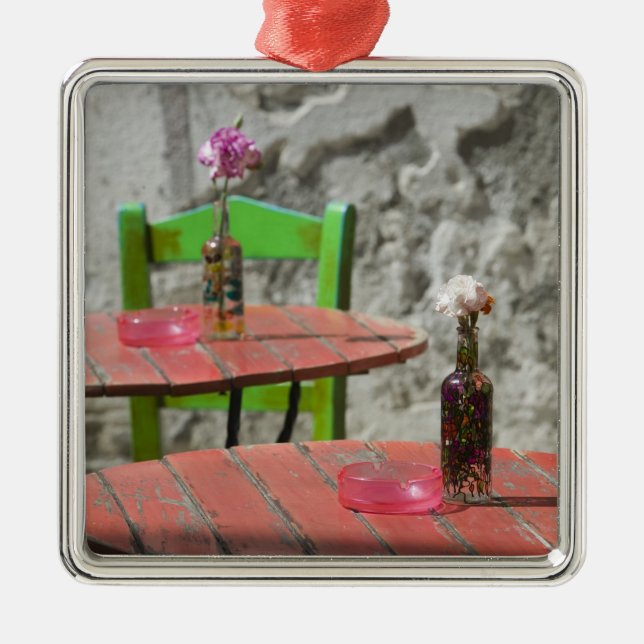 GREECE, CRETE, Hania Province, Hania: Colourful 2 Metal Tree Decoration (Front)