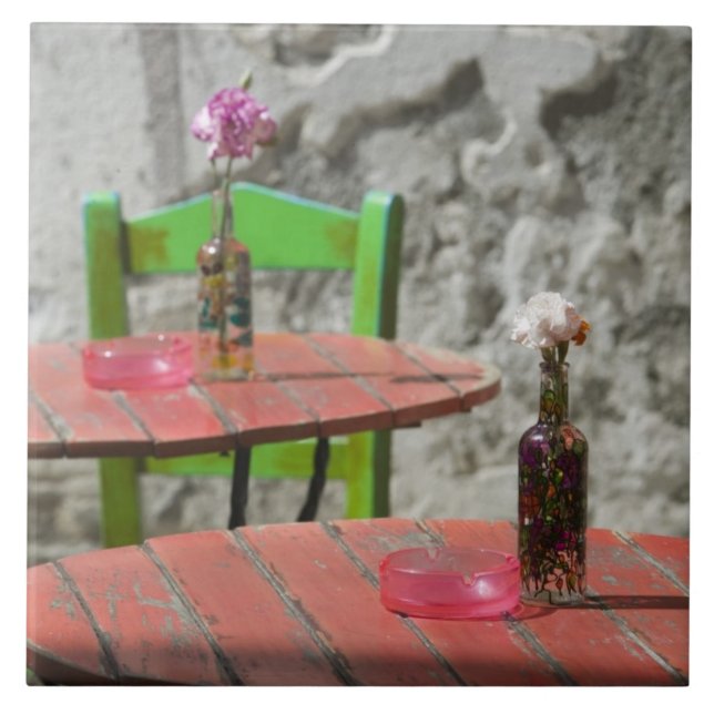 GREECE, CRETE, Hania Province, Hania: Colourful 2 Tile (Front)