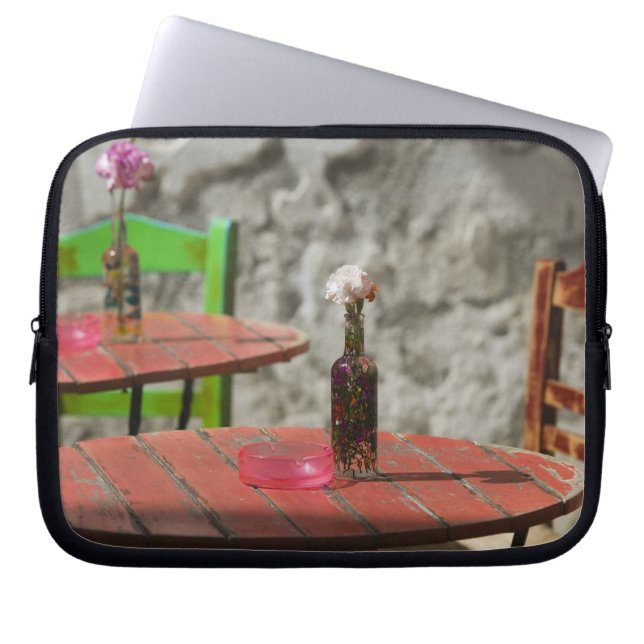 GREECE, CRETE, Hania Province, Hania: Colourful Laptop Sleeve (Front)