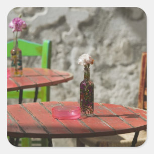 GREECE, CRETE, Hania Province, Hania: Colourful Square Sticker