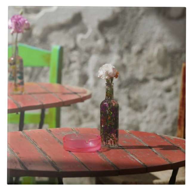 GREECE, CRETE, Hania Province, Hania: Colourful Tile (Front)