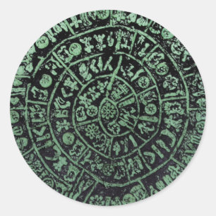 Greece Crete Phaistos ancient disc history code Mi Classic Round Sticker