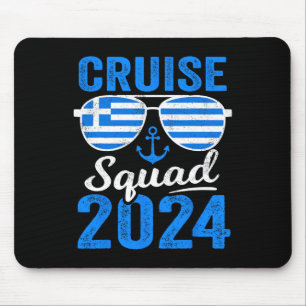 Greece Cruise Squad 2025 Matching Family Group Gre Mouse Mat