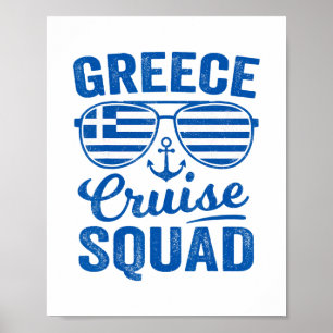 Greece Cruise Squad 2025 Mediterranean Greek Famil Poster