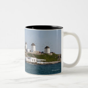Greece, Cyclades Islands, Mykonos, Mykonos Town, Two-Tone Coffee Mug