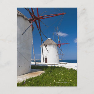 Greece, Cyclades Islands, Mykonos, Old windmills 2 Postcard
