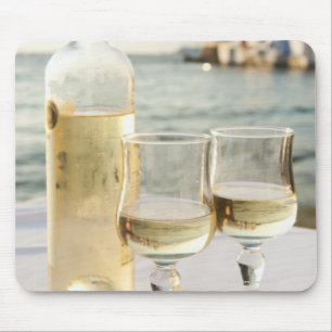 Greece, Cyclades Islands, Mykonos, Wine on table Mouse Mat