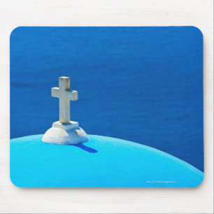 Greece, Cyclades Islands, Santorini, Oia, Church Mouse Mat
